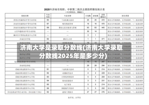 济南大学是录取分数线(济南大学录取分数线2025年是多少分)-第3张图片