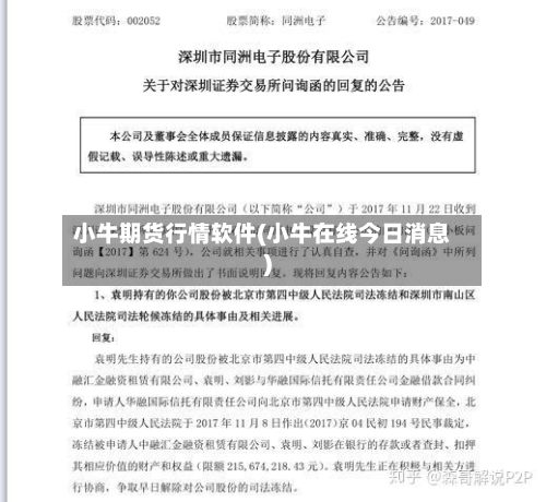 小牛期货行情软件(小牛在线今日消息)