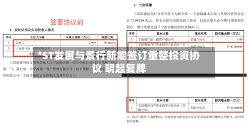 *ST发展与景行新能签订重整投资协议 明起复牌-第2张图片