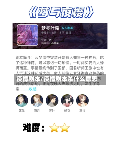 疫情剧本/疫情剧本杀什么意思-第2张图片