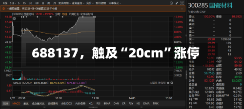 688137，触及“20cm	”涨停-第1张图片