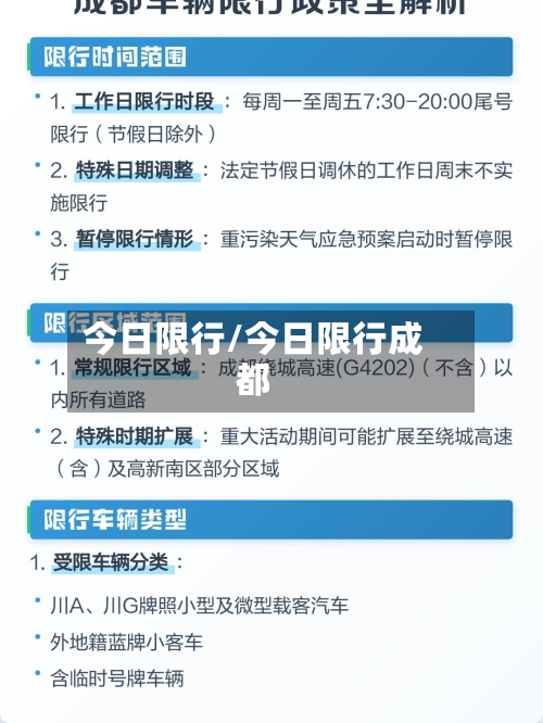 今日限行/今日限行成都