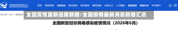 全国疫情最新进展数据/全国疫情最新消息新增汇总