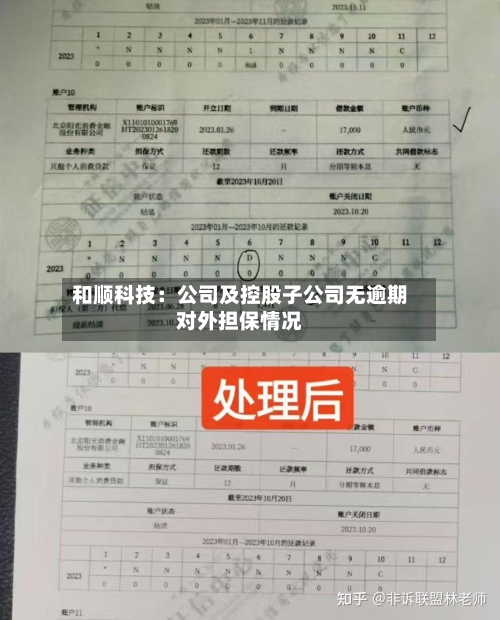 和顺科技：公司及控股子公司无逾期对外担保情况-第3张图片