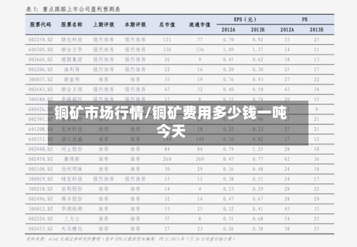 铜矿市场行情/铜矿费用多少钱一吨今天