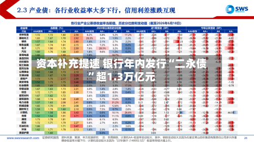 资本补充提速 银行年内发行“二永债”超1.3万亿元