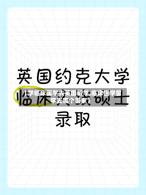 【学临床医学去英国留学,临床医学留学去哪个国家】
