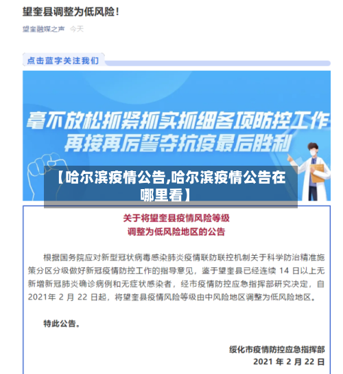【哈尔滨疫情公告,哈尔滨疫情公告在哪里看】-第2张图片