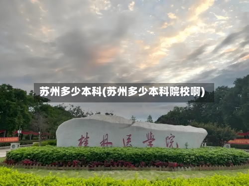 苏州多少本科(苏州多少本科院校啊)-第2张图片