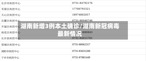 湖南新增3例本土确诊/湖南新冠病毒最新情况-第3张图片