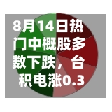 8月14日热门中概股多数下跌，台积电涨0.31%，阿里巴巴跌2.44%