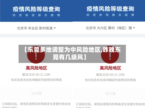 【东莞多地调整为中风险地区,昨晚东莞有几级风】