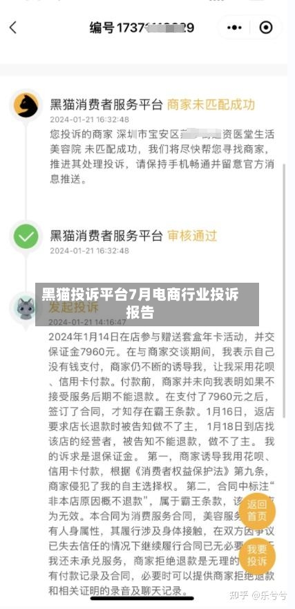 黑猫投诉平台7月电商行业投诉报告