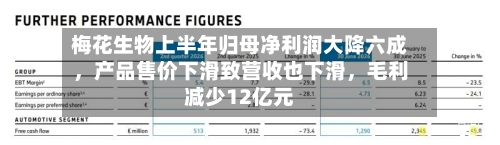 梅花生物上半年归母净利润大降六成	，产品售价下滑致营收也下滑，毛利减少12亿元-第3张图片