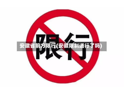 安徽省前方限行(安徽限制通行了吗)-第2张图片