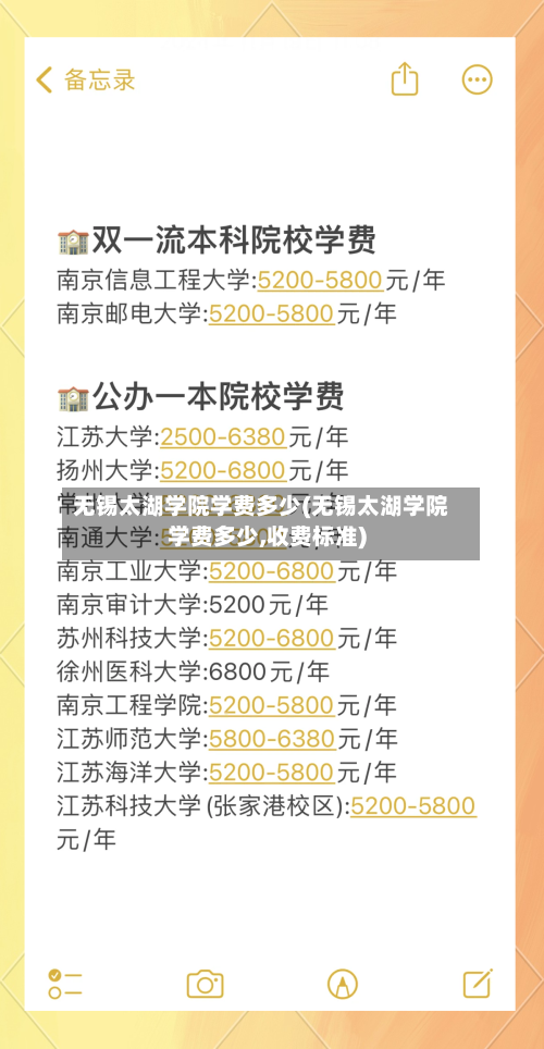 无锡太湖学院学费多少(无锡太湖学院学费多少,收费标准)