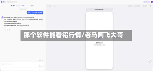那个软件能看铅行情/老马阿飞大哥