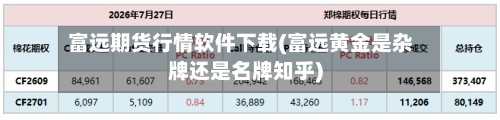 富远期货行情软件下载(富远黄金是杂牌还是名牌知乎)-第2张图片