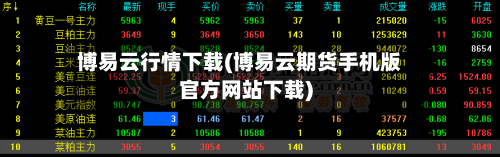 博易云行情下载(博易云期货手机版官方网站下载)-第2张图片