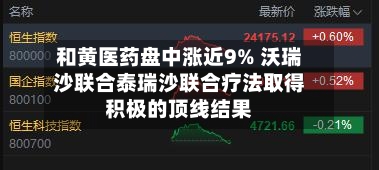 和黄医药盘中涨近9% 沃瑞沙联合泰瑞沙联合疗法取得积极的顶线结果-第2张图片