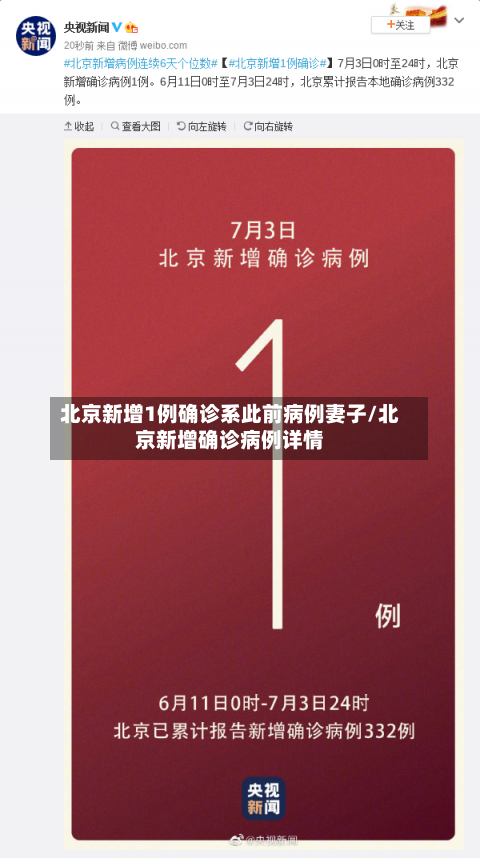北京新增1例确诊系此前病例妻子/北京新增确诊病例详情-第3张图片