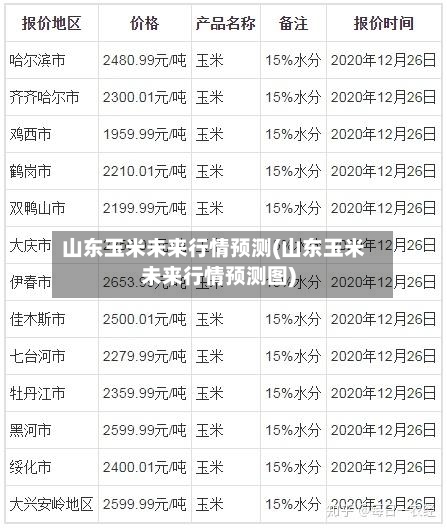 山东玉米未来行情预测(山东玉米未来行情预测图)-第3张图片
