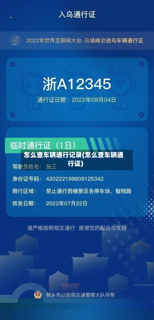 怎么查车辆通行记录(怎么查车辆通行证)