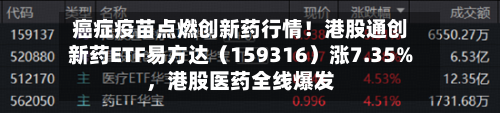 癌症疫苗点燃创新药行情！港股通创新药ETF易方达（159316）涨7.35%，港股医药全线爆发-第2张图片