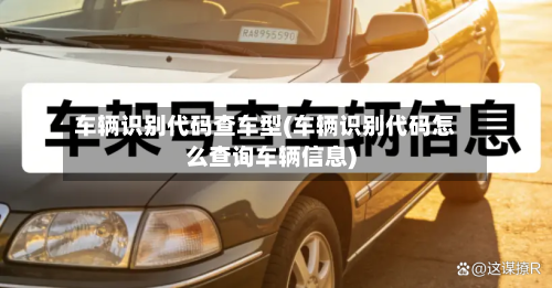 车辆识别代码查车型(车辆识别代码怎么查询车辆信息)-第2张图片