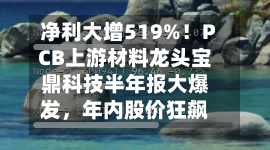 净利大增519%！PCB上游材料龙头宝鼎科技半年报大爆发	，年内股价狂飙234%-第2张图片