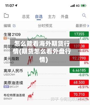 怎么能看海外期货行情(期货怎么看外盘行情)